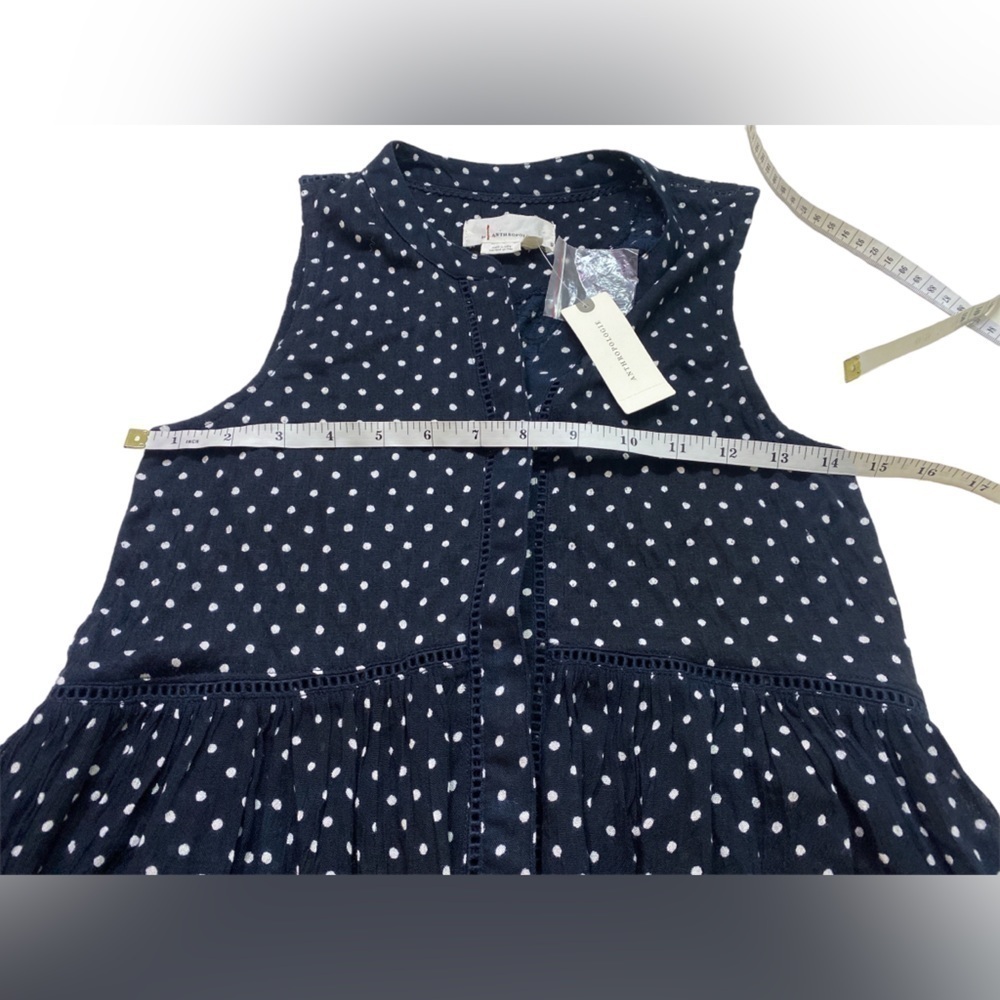 🆕Anthropologie - Nia sleeveless button down polka-dot tunic - Picture 10 of 12
